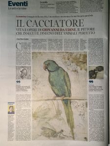 Corriere della Sera 13 06 21 Mostra Giovanni da Udine Il Cacciatore 1
