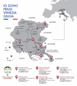 Golfin in Friuli Venezia Giulia mappa corsi